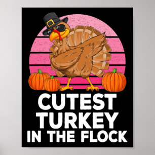 Affiche La Turquie La Plus Casse Dans L'Horloge Thanksgivi