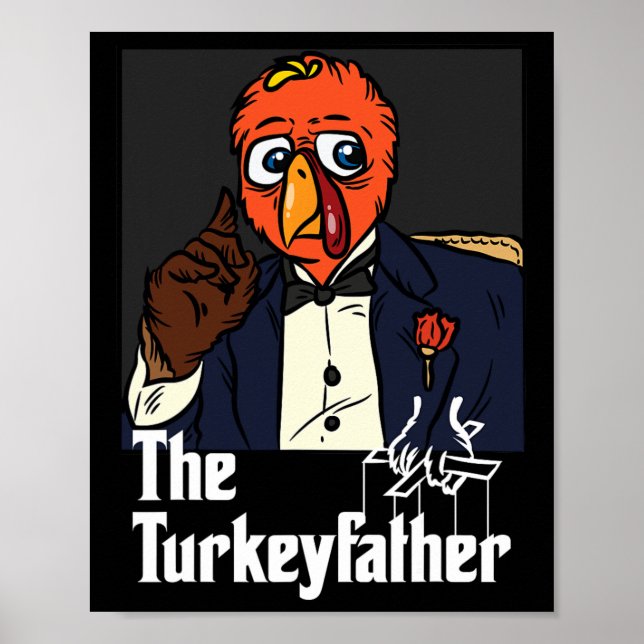 Affiche La Turquie-Père Thanksgiving Day Fun Meme Fall A (Devant)