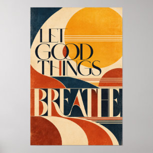 Affiche La typographie géométrique rétro laisse respirer l