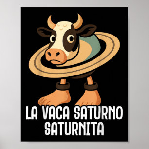 Affiche La Vaca Saturno Saturnita Italienne Brainrot Funny