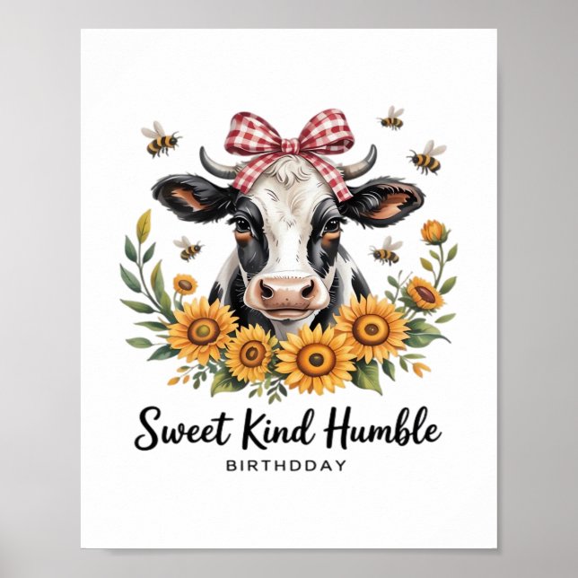 Affiche La vache à fraise Joyfull aime le T-Shi classique (Devant)