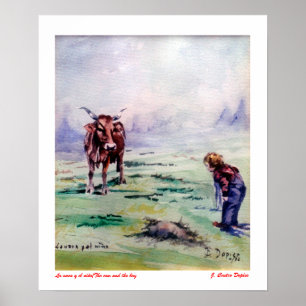 Affiche La vache et l'enfant/The cow and the je vais