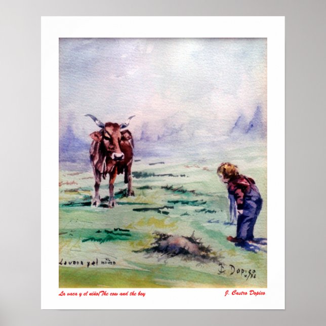 Affiche La vache et l'enfant/The cow and the je vais (Devant)