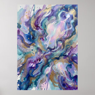 Affiche La Vague Violette de l'Art Mural de Guérison de l'