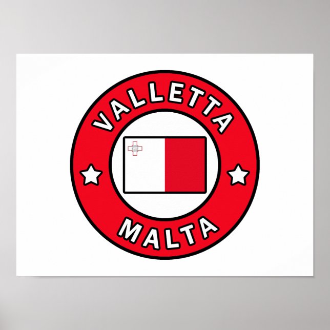 Affiche La Valette Malte (Devant)