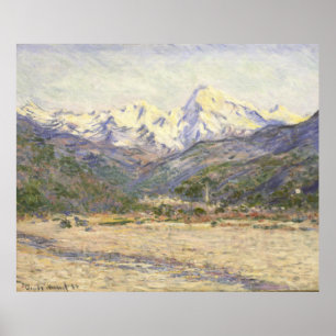 Affiche La Vallée de la Nervia Claude Monet