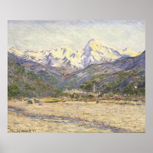 Affiche La Vallée de la Nervia Claude Monet (Devant)