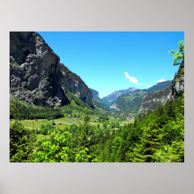 Affiche La vallée de Lauterbrunnen de Trummelbach (Devant)