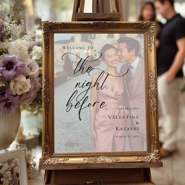 Affiche La veille de la répétition photo signe de bienvenu (Créateur téléchargé)