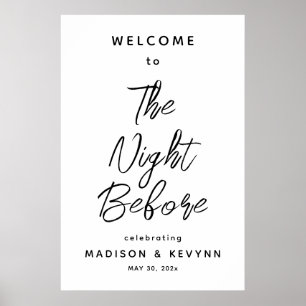 Affiche La veille du dîner de répétition de bienvenue