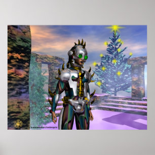 AFFICHE LA VEILLE D'UN CYBORG DU NOUVEL AN