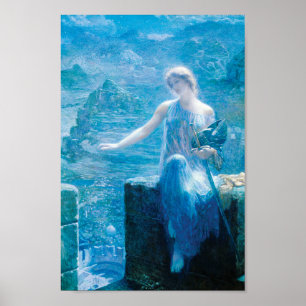 Affiche La veillée de Valkyrie par Edward Robert Hughes