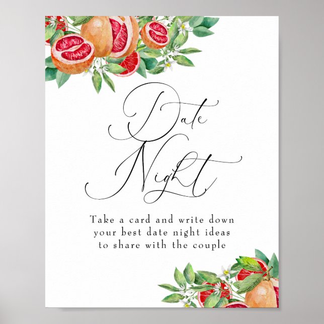 Affiche La verdure des agrumes | Date Nuit | Panneau de Fê (Devant)