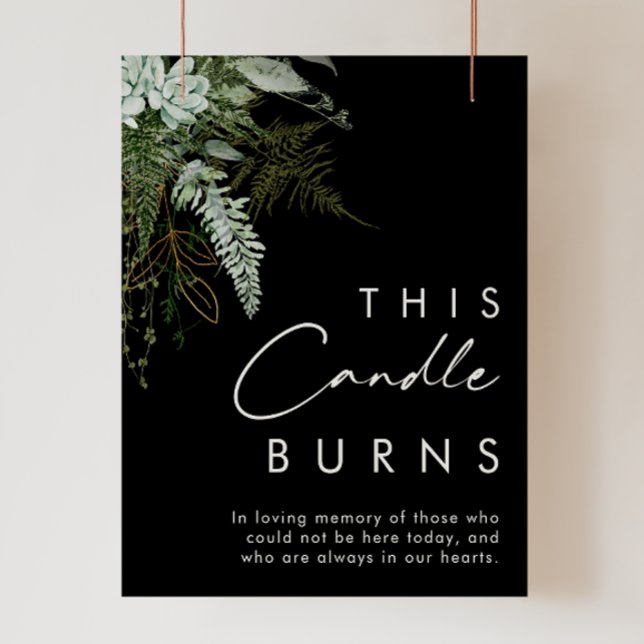 Affiche La verdure et la feuille d'or | Noir Cette Bougie  (Créateur téléchargé)