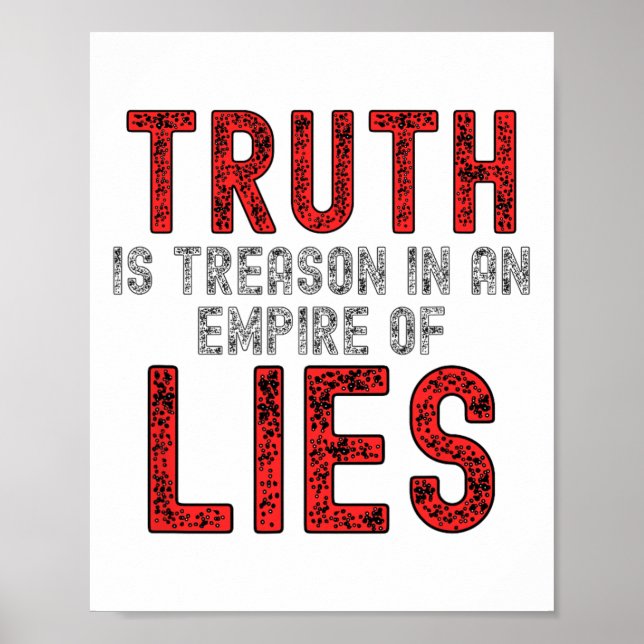 Affiche La Vérité Est La Trahison Dans Un Empire De Menson (Devant)