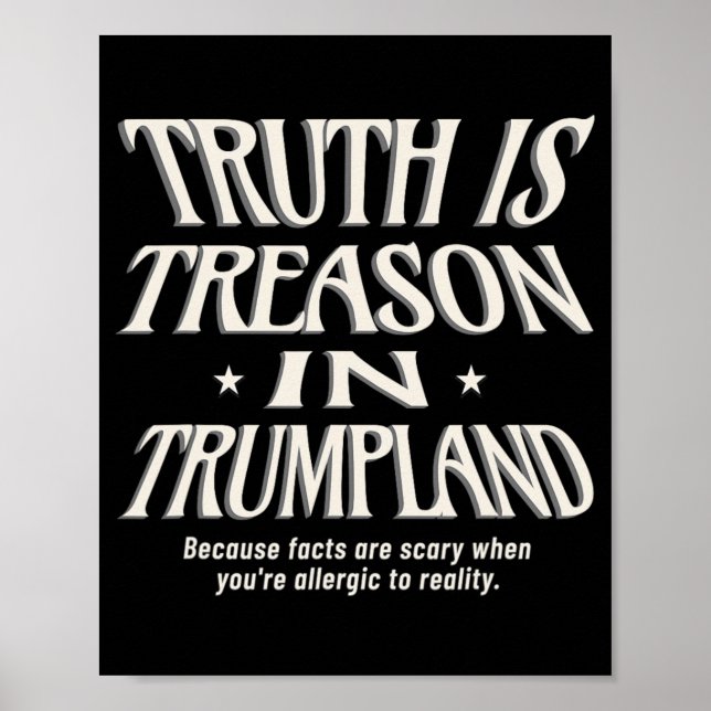 Affiche La Vérité N'Est Pas Autorisée Dans Trumpland Grift (Devant)