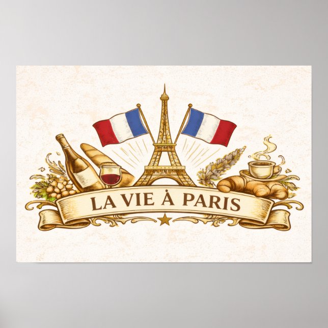 Affiche La vie à Paris (Devant)