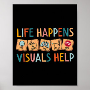 Affiche La vie arrive, les visuels aident l'enseignant en