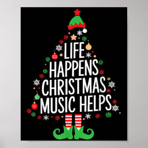 Affiche La vie arrive Musique de Noël aide à assortir la f