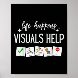 Affiche La vie arrive Visuaux Aide, Enseignement de l'éduc