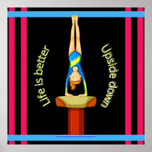 Affiche La vie au cheval de saut en gymnastique est meille