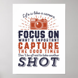 Affiche La Vie, C'Est Comme Une Citation De Photographe De