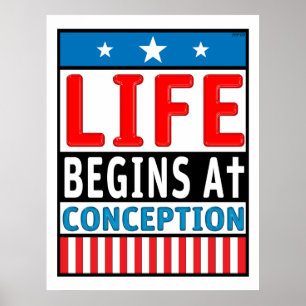 Affiche La Vie Commence À La Conception