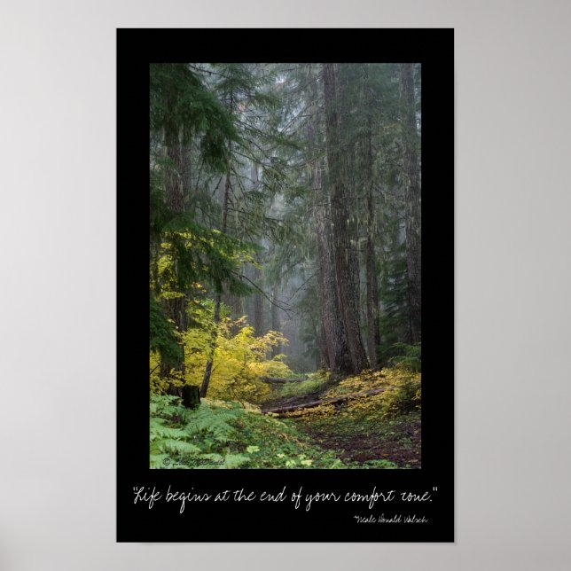 Affiche La vie commence à la fin de votre zone de confort (Devant)