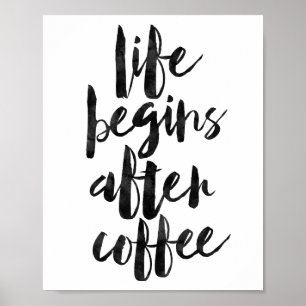 Affiche La vie commence après le café