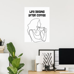 Affiche La vie commence après le café