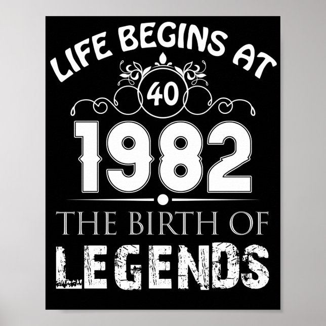 Affiche La Vie Commence En 1982 40E Anniversaire Naissance (Devant)