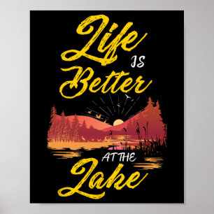Affiche La vie cool est meilleure au lac pour femmes