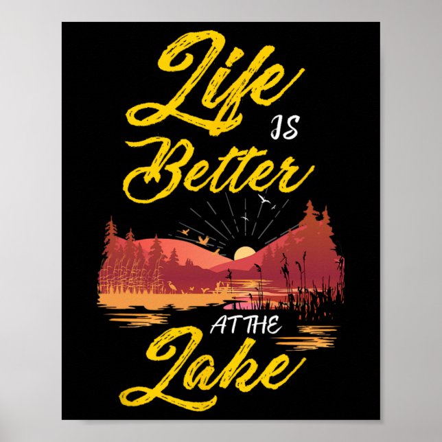 Affiche La vie cool est meilleure au lac pour femmes  (Devant)