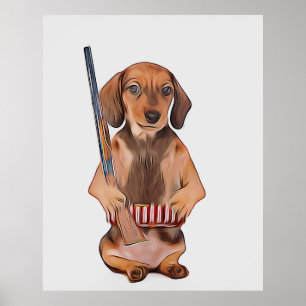 Affiche La Vie De Dachshund Est Meilleure Avec Les Matins