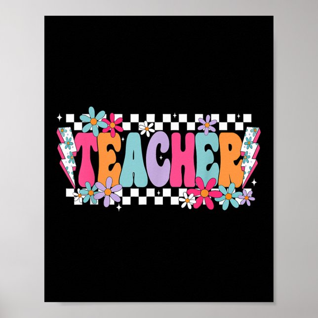 Affiche La Vie De L'Enseignant Heureux Premier Jour De L'É (Devant)