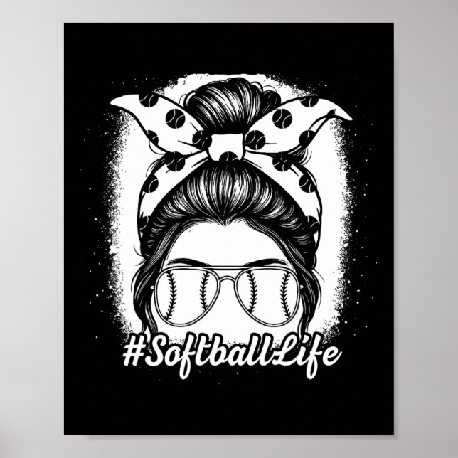 Affiche La vie de softball Bun méssy Gant de batte Fille d (Devant)