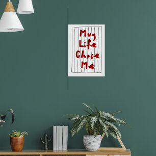 Affiche La vie de tasse m'a choisi — Typographie de citati