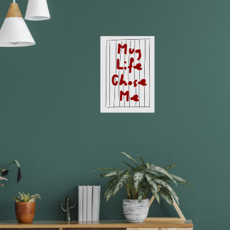 Affiche La vie de tasse m'a choisi — Typographie de citati