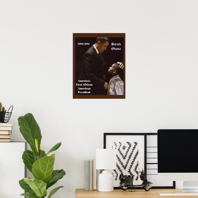 AFFICHE LA VIE DES NOIRS COMPTE  BARACK OBAMA   (Bureau à domicile)