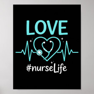 Affiche La vie d'infirmière rn lpn cna semaine des soins d