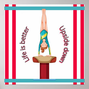 Affiche La vie du saut en gymnastique est meilleure à l'en