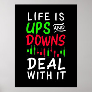 Affiche La Vie Du Trader Investisseur Est Ups Et Downs