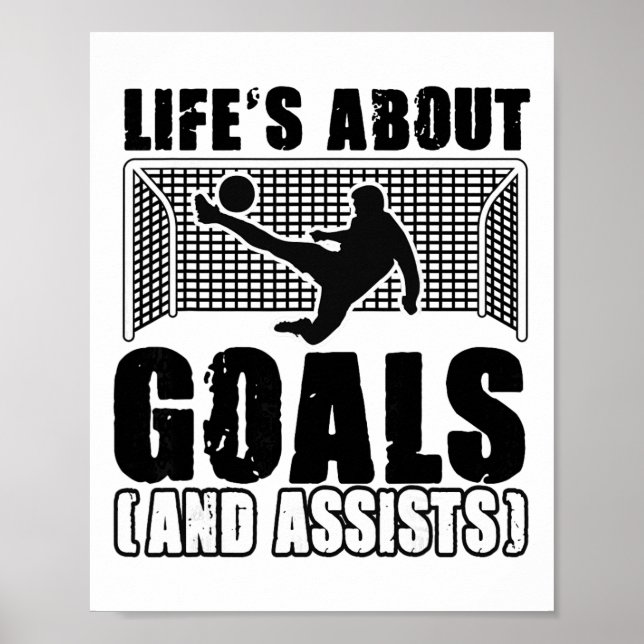 Affiche La vie d'un footballeur est à propos d'objectifs e (Devant)