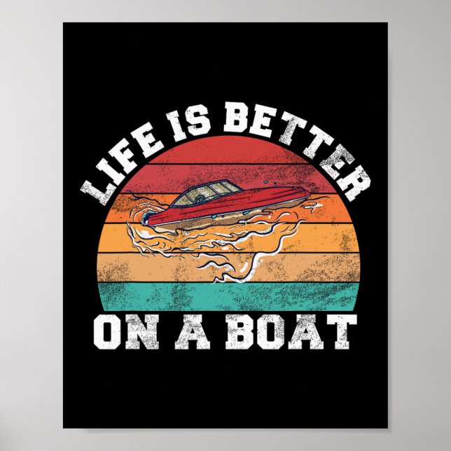 Affiche La vie en bateau Capitaine de navigation Marin Mot (Devant)