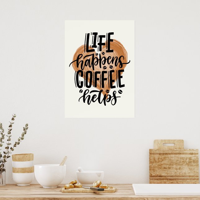 Affiche La vie est café aide (Cuisine)