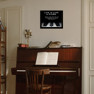 Affiche La vie est comme un piano Inspiration