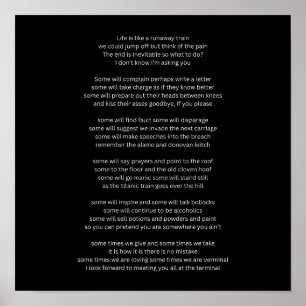 Affiche La vie est comme un train en fuite