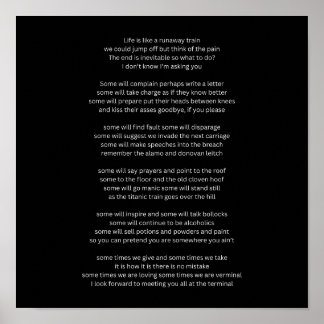 Affiche La vie est comme un train en fuite