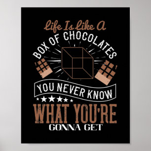Affiche La Vie Est Comme Une Boîte De Chocolats
