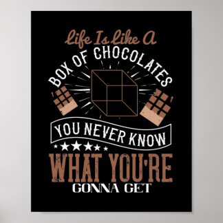 Affiche La Vie Est Comme Une Boîte De Chocolats